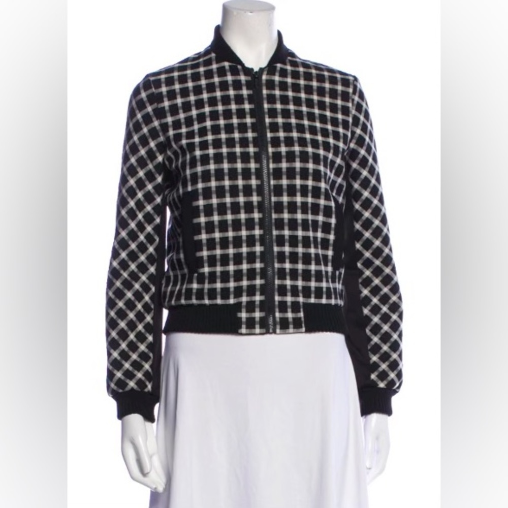 MAJE
Plaid Print Bomber Jacket, size 2, never been worn!